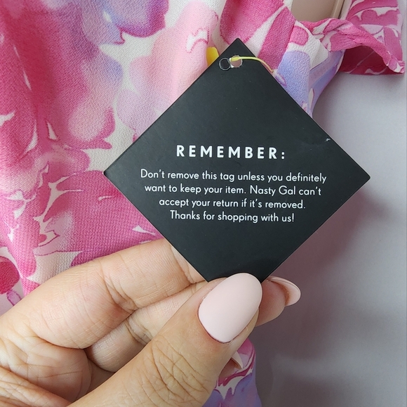 NEW Floral Pink Dress Nasty Gal (FAST SHIPPING) - Picture 2 of 10
